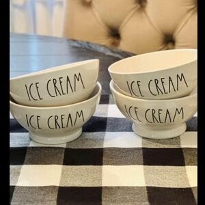 Rae Dunn Ice Cream Bowl Set of 4